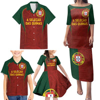 Custom Portugal Football Family Matching Puletasi and Hawaiian Shirt A Selecao das Quinas