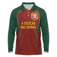 Custom Portugal Football Long Sleeve Polo Shirt A Selecao das Quinas