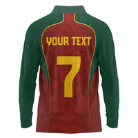 Custom Portugal Football Long Sleeve Polo Shirt A Selecao das Quinas