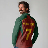 Custom Portugal Football Long Sleeve Polo Shirt A Selecao das Quinas