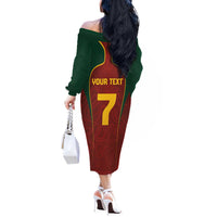 Custom Portugal Football Off The Shoulder Long Sleeve Dress A Selecao das Quinas