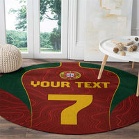 Custom Portugal Football Round Carpet A Selecao das Quinas