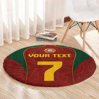 Custom Portugal Football Round Carpet A Selecao das Quinas