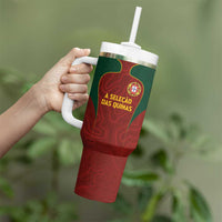 Custom Portugal Football Tumbler With Handle A Selecao das Quinas