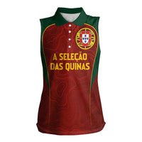 Custom Portugal Football Women Sleeveless Polo Shirt A Selecao das Quinas