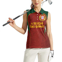 Custom Portugal Football Women Sleeveless Polo Shirt A Selecao das Quinas