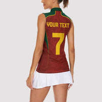 Custom Portugal Football Women Sleeveless Polo Shirt A Selecao das Quinas
