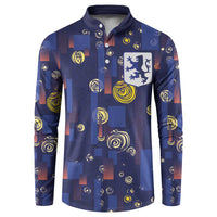 Custom Netherlands Football Button Sweatshirt Starry Night Style