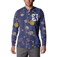 Custom Netherlands Football Button Sweatshirt Starry Night Style