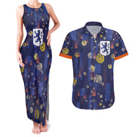 Custom Netherlands Football Couples Matching Tank Maxi Dress and Hawaiian Shirt Starry Night Style