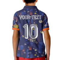 Custom Netherlands Football Kid Polo Shirt Starry Night Style