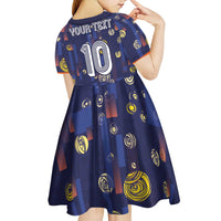 Custom Netherlands Football Kid Short Sleeve Dress Starry Night Style