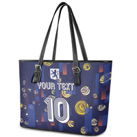 Custom Netherlands Football Leather Tote Bag Starry Night Style
