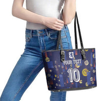 Custom Netherlands Football Leather Tote Bag Starry Night Style