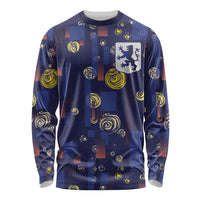 Custom Netherlands Football Long Sleeve Shirt Starry Night Style