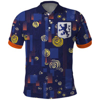 Custom Netherlands Football Polo Shirt Starry Night Style