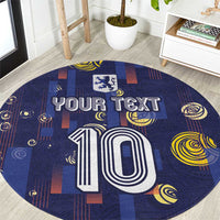 Custom Netherlands Football Round Carpet Starry Night Style