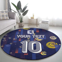 Custom Netherlands Football Round Carpet Starry Night Style