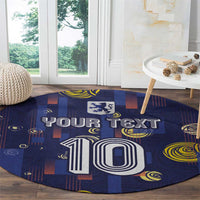 Custom Netherlands Football Round Carpet Starry Night Style