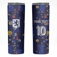 Custom Netherlands Football Skinny Tumbler Starry Night Style