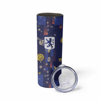 Custom Netherlands Football Skinny Tumbler Starry Night Style