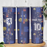 Custom Netherlands Football Skinny Tumbler Starry Night Style