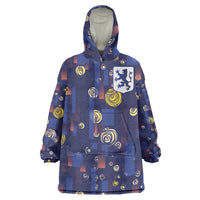 Custom Netherlands Football Wearable Blanket Hoodie Starry Night Style