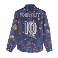 Custom Netherlands Football Women Casual Shirt Starry Night Style