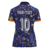 Custom Netherlands Football Women Polo Shirt Starry Night Style