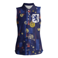 Custom Netherlands Football Women Sleeveless Polo Shirt Starry Night Style