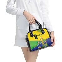 Personalized Brasil Rumo ao Hexa 26 Shoulder Handbag World Trophy Gold Tropical Plants Carnival Style