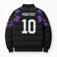 Custom Uruguay National Football Bomber Puffer Jacket La Celeste South America Wildcat Neon Graphic