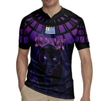 Custom Uruguay National Football Rugby Jersey La Celeste South America Wildcat Neon Graphic