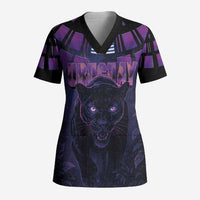 Custom Uruguay National Football Scrub Top La Celeste South America Wildcat Neon Graphic