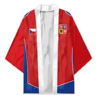 Custom Czechia National Football Kimono Halftone Lion Graphic T90 Style