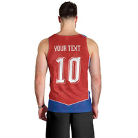Custom Czechia National Football Men Tank Top Halftone Lion Graphic T90 Style