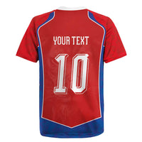 Custom Czechia National Football Rugby Jersey Halftone Lion Graphic T90 Style