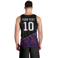 Custom France National Football Men Tank Top Les Bleus Feather Pattern Abstract Fleur-De-Lis Art