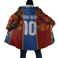 Custom DR Congo National Football Cloak The Leopards Tropical Jungle Leaf Botanical Art