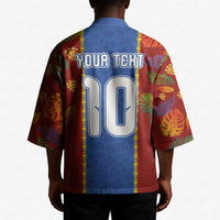 Custom DR Congo National Football Kimono The Leopards Tropical Jungle Leaf Botanical Art