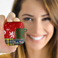 Scottish Christmas AirPods Case Scotland Lion and Xmas Elements Patch Style - Wonder Print Shop