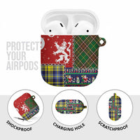 Scottish Christmas AirPods Case Scotland Lion and Xmas Elements Patch Style - Wonder Print Shop