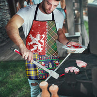 Scottish Christmas Apron Scotland Lion and Xmas Elements Patch Style - Wonder Print Shop