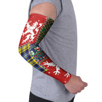 Scottish Christmas Arm Sleeves Scotland Lion and Xmas Elements Patch Style - Wonder Print Shop