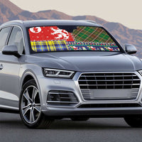Scottish Christmas Auto Sun Shade Scotland Lion and Xmas Elements Patch Style - Wonder Print Shop