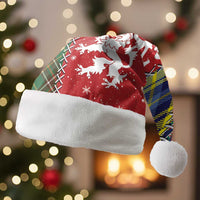 Scottish Christmas Santa Hat Scotland Lion and Xmas Elements Patch Style - Wonder Print Shop