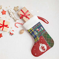 Scottish Christmas Stocking Scotland Lion and Xmas Elements Patch Style - Wonder Print Shop