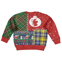 Scottish Christmas Kid Ugly Christmas Sweater Scotland Lion and Xmas Elements Patch Style - Wonder Print Shop