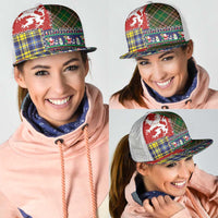 Scottish Christmas Mesh Trucker Cap Scotland Lion and Xmas Elements Patch Style - Wonder Print Shop