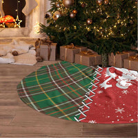 Scottish Christmas Tree Skirt Scotland Lion and Xmas Elements Patch Style - Wonder Print Shop